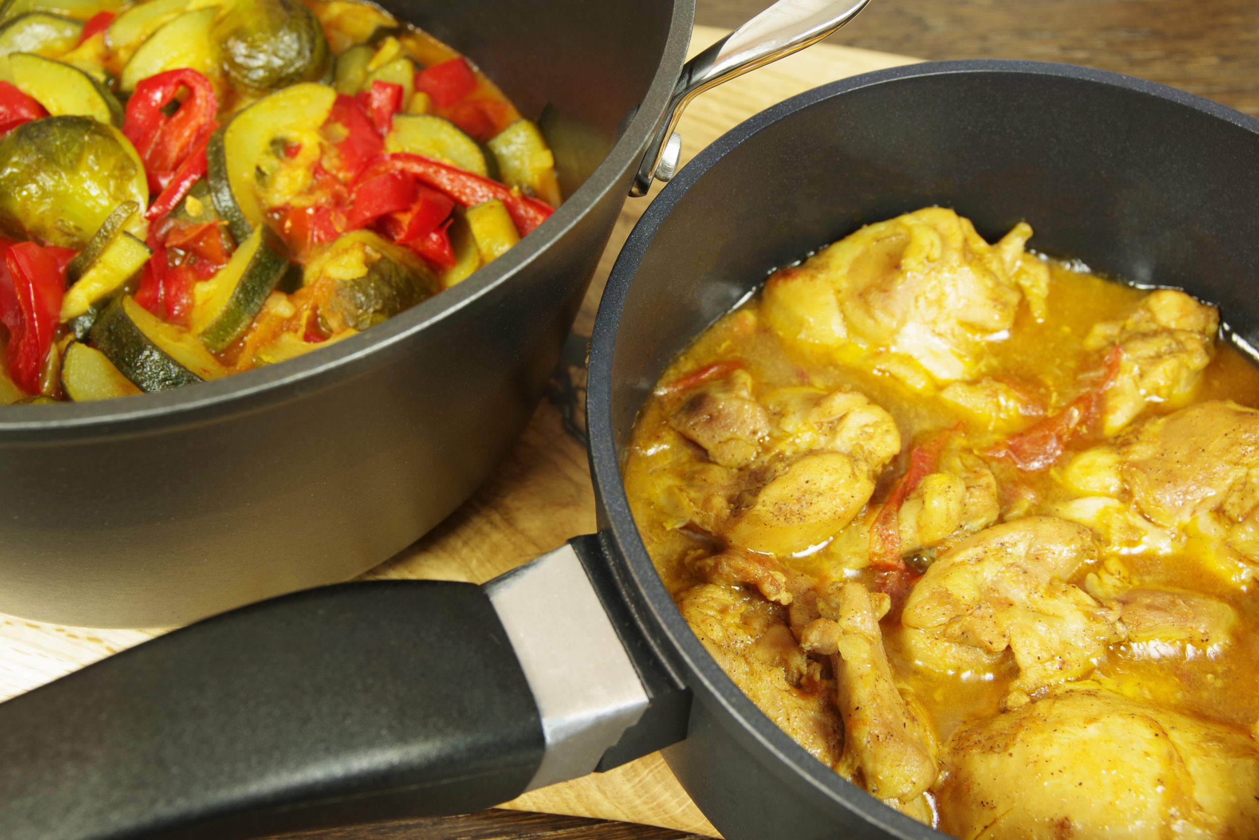 Courgettes vapeur au curry